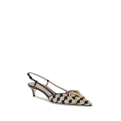 Valentino Garavani VLogo Signature Slingback Crochet Pumps