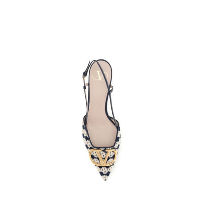 Valentino Garavani VLogo Signature Slingback Crochet Pumps
