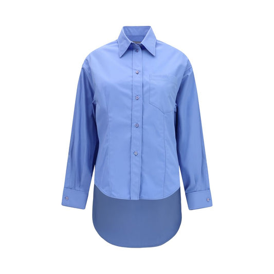 Balenciaga Asymmetric Blue Cotton Shirt