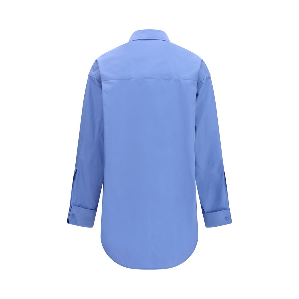 Balenciaga Asymmetric Blue Cotton Shirt