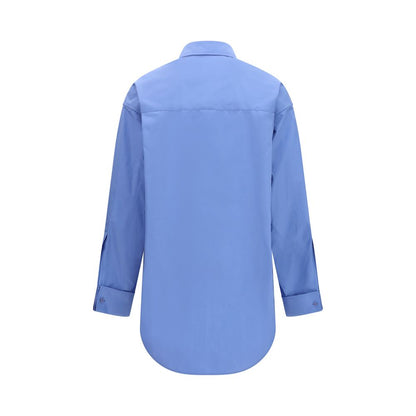 Balenciaga Asymmetric Blue Cotton Shirt