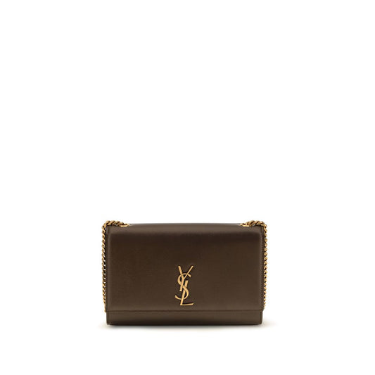 Saint Laurent Brown Calf Leather Small Kate Shoulder Bag
