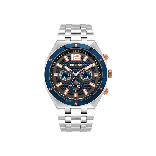 Police Men's Stainless Steel Gray Kediri Dual Time Watch