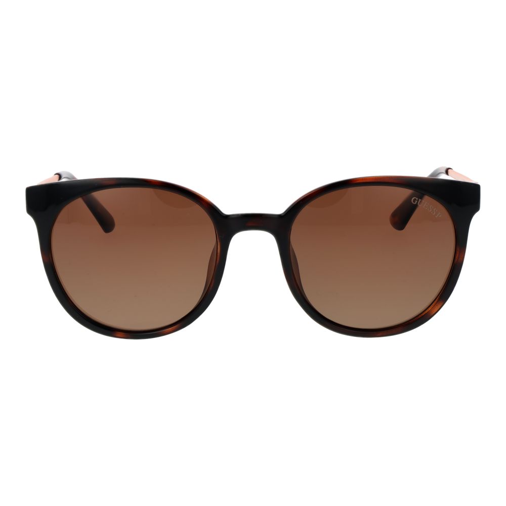 Guess Women’s Sunglasses – Brown Oval Frame, Brown Polarized Lenses