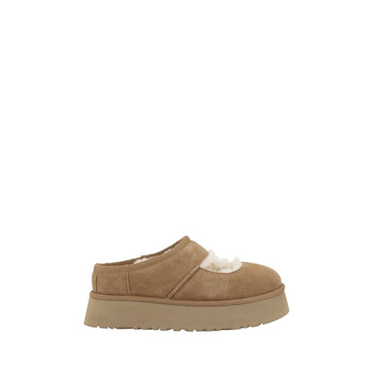 UGG Bea Mary Jane Slippers - Beige Leather Flats