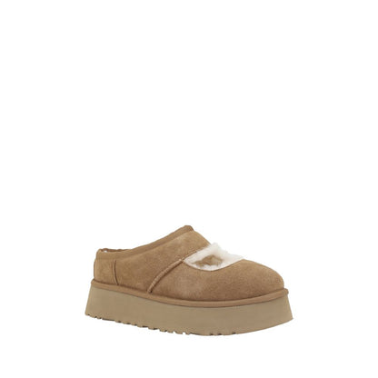 UGG Bea Mary Jane Slippers - Beige Leather Flats