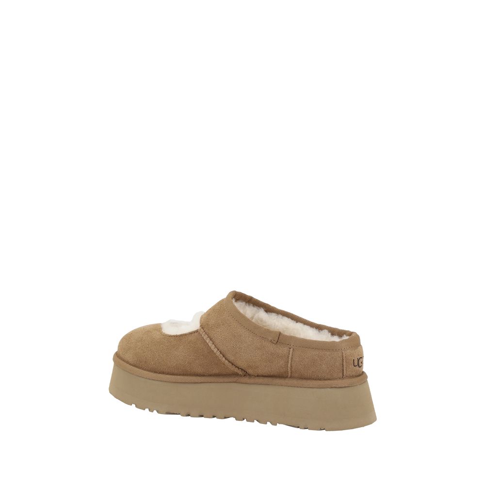UGG Bea Mary Jane Slippers - Beige Leather Flats