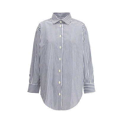 Deperlu Blue Cotton Shirt - Elegant Casual Wear