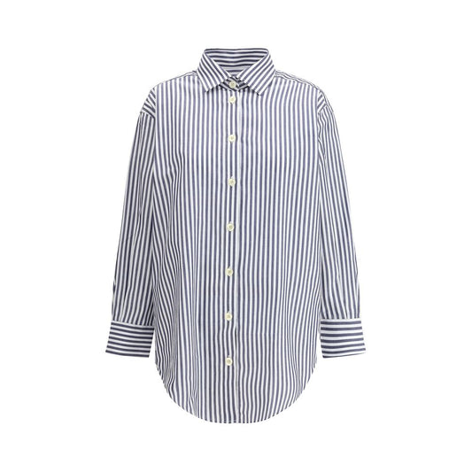 Deperlu Blue Cotton Shirt - Elegant Casual Wear