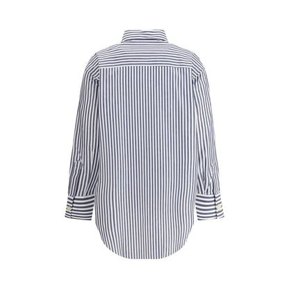Deperlu Blue Cotton Shirt - Elegant Casual Wear