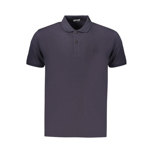 Coveri Moving Blue Cotton Men's Polo Tee