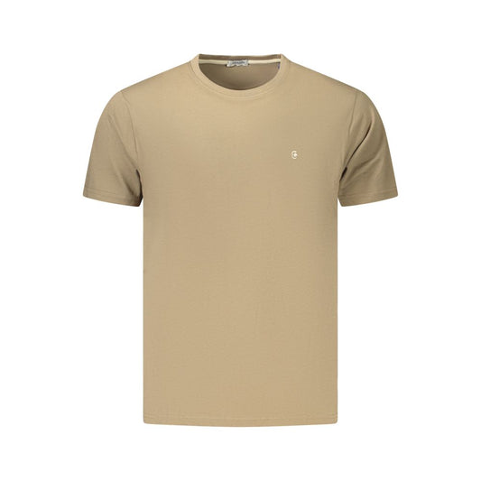 Coveri Moving Brown Cotton Mens T-shirt