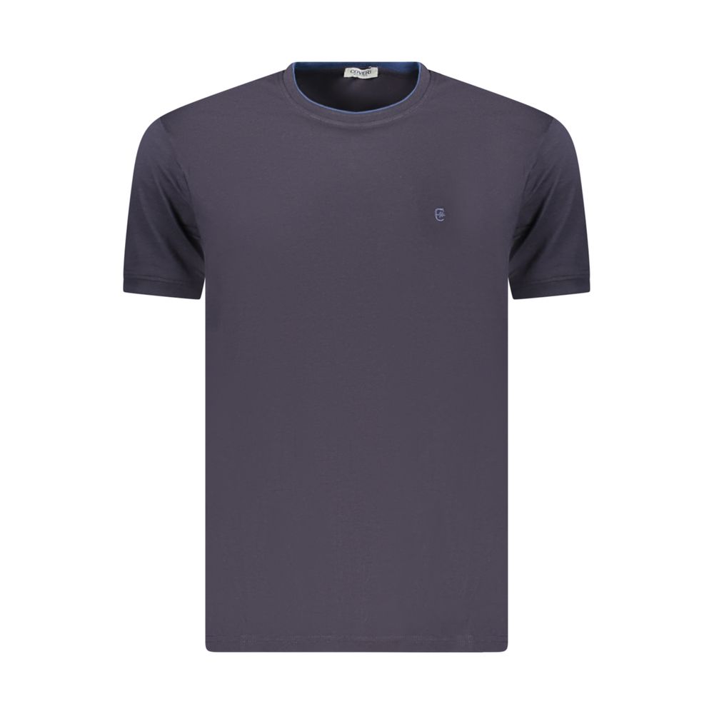 Coveri Moving Blue Cotton Mens T-Shirt