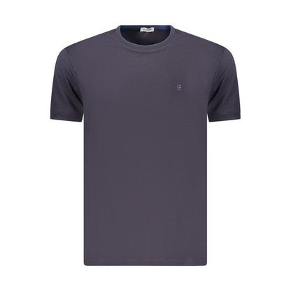 Coveri Moving Blue Cotton Mens T-Shirt