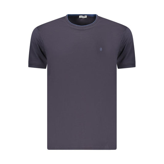 Coveri Moving Blue Cotton Mens T-Shirt
