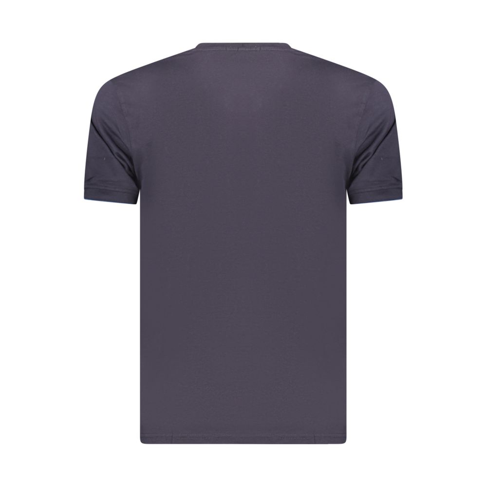 Coveri Moving Blue Cotton Mens T-Shirt