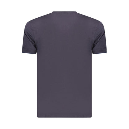 Coveri Moving Blue Cotton Mens T-Shirt