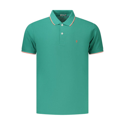 Coveri Moving Green Cotton Polo Shirt - Modern Comfort Meets Classic Style