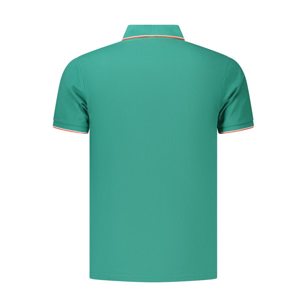 Coveri Moving Green Cotton Polo Shirt - Modern Comfort Meets Classic Style