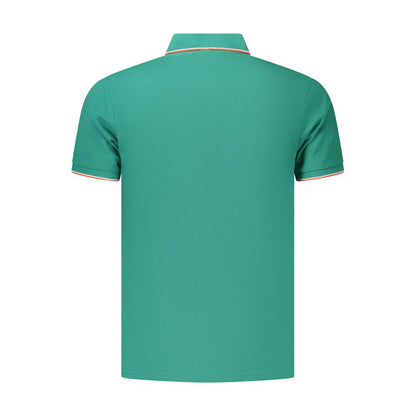 Coveri Moving Green Cotton Polo Shirt - Modern Comfort Meets Classic Style
