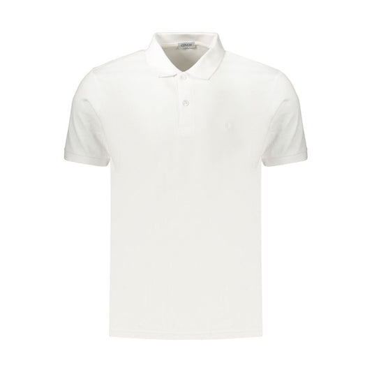Coveri Moving White Cotton Polo Shirt - Casual Elegance Redefined