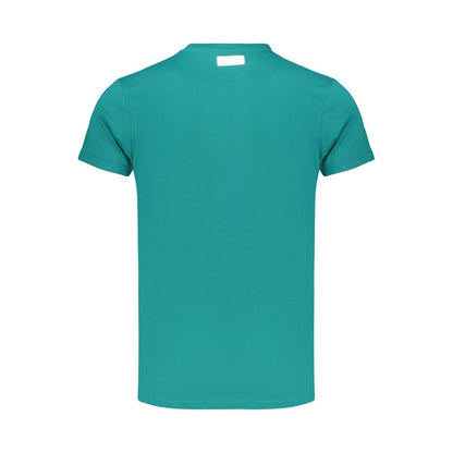 Bikkembergs Green Cotton Short-Sleeve T-Shirt with Logo and Print