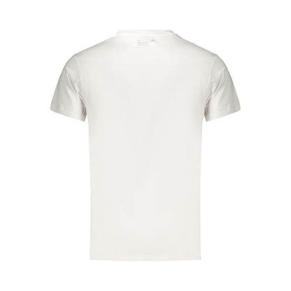 Bikkembergs White Cotton Short-Sleeve T-Shirt with Logo Print