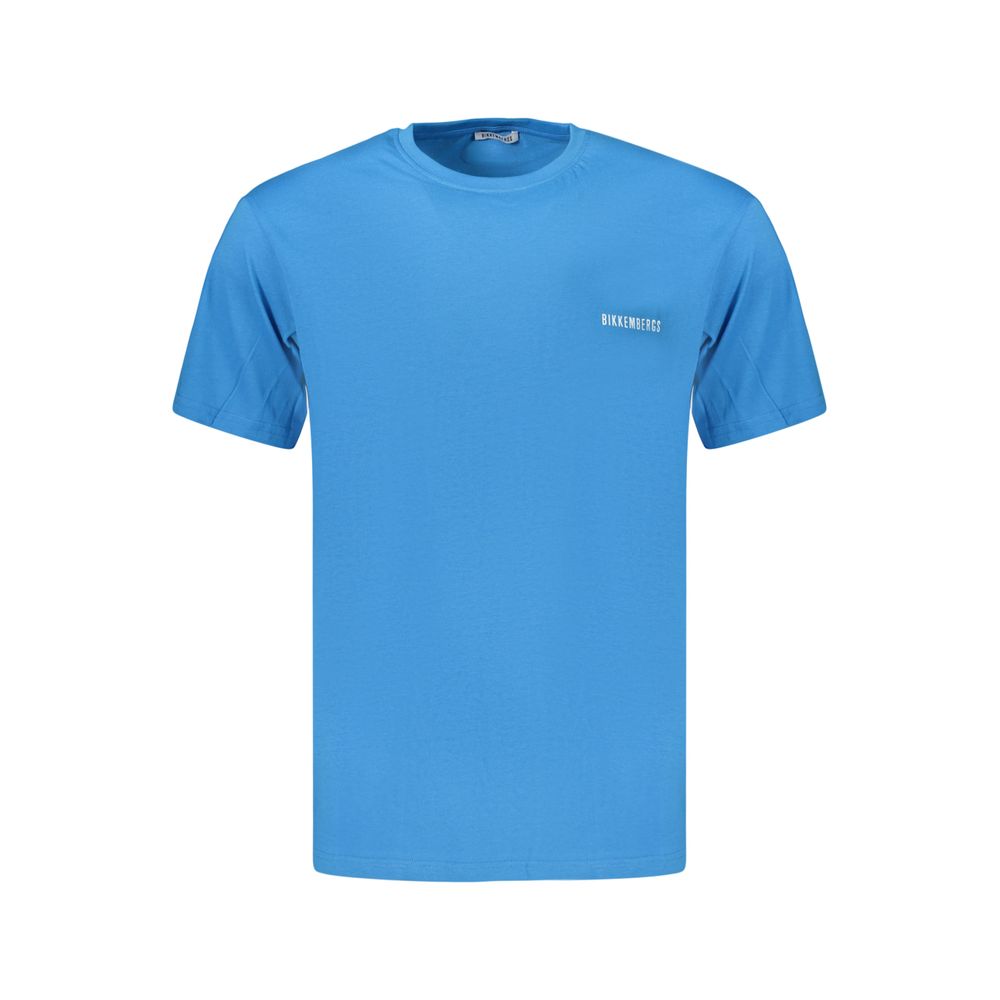Bikkembergs Blue Cotton T-Shirt Pupino – Men's Short-Sleeved Tee