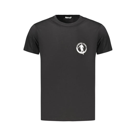 Bikkembergs Black Cotton Pupino T-Shirt with Crew Neck and Logo Print