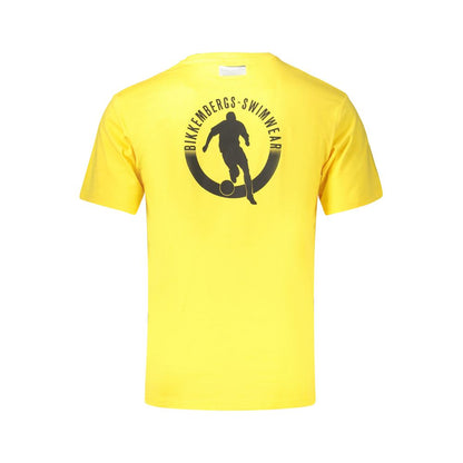 Bikkembergs Yellow Pupino Cotton T-Shirt