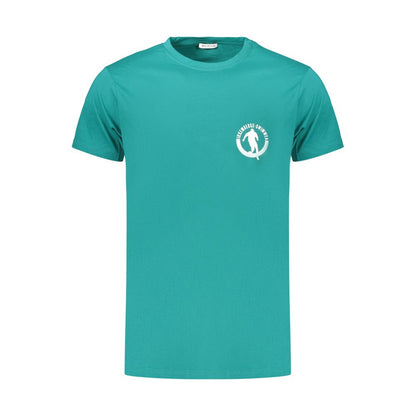 Bikkembergs Green Cotton Pupino T-Shirt with Logo Print