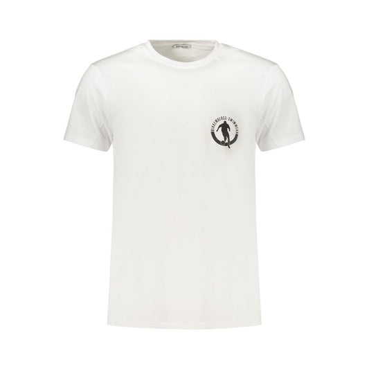 Bikkembergs White Pupino Cotton T-Shirt with Logo Print