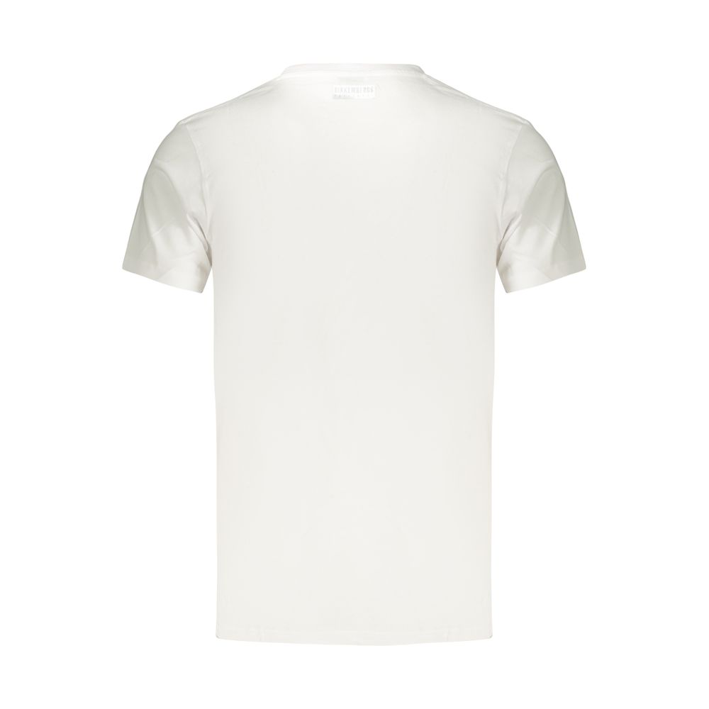 Bikkembergs White Pupino Cotton T-Shirt with Logo Print