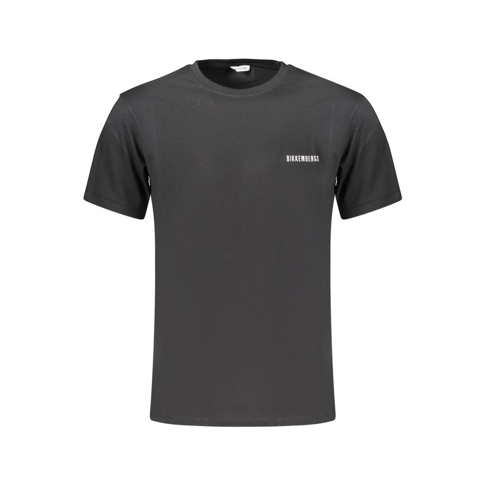Bikkembergs Black Cotton Pupino T-Shirt with Logo Print