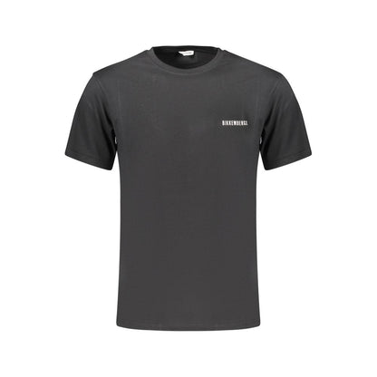Bikkembergs Black Cotton Pupino T-Shirt with Logo Print