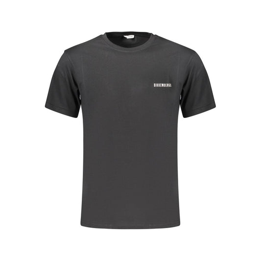 Bikkembergs Black Cotton Pupino T-Shirt with Logo Print