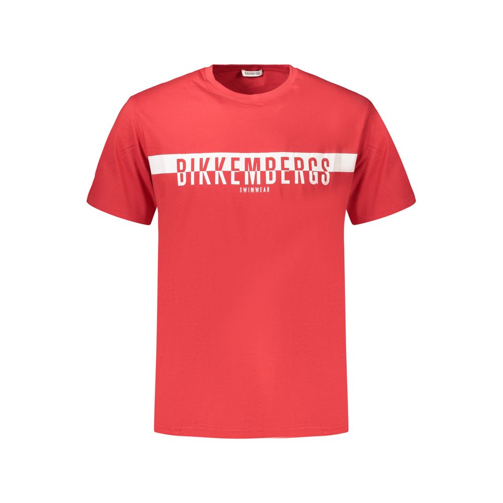Bikkembergs White Cotton T-Shirt – Sport-Inspired European Design