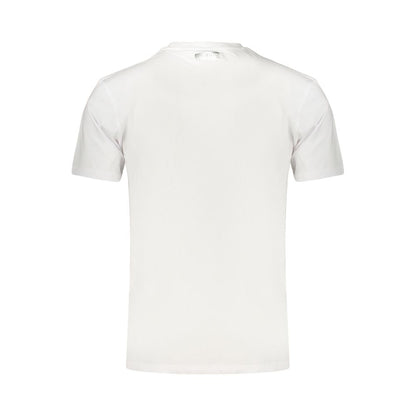 Bikkembergs White Cotton T-Shirt – Sport-Inspired European Design