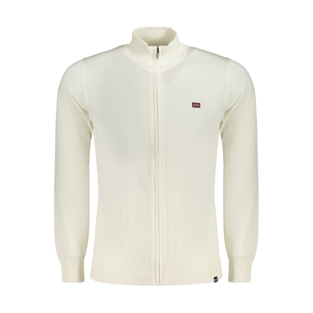 Norway 1963 White Cotton Cardigan - Classic Scandinavian Outerwear