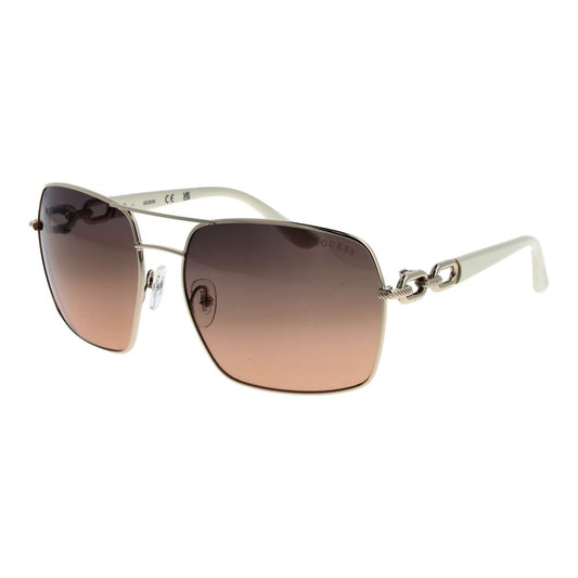 Guess Women’s Sunglasses – Gold Square Frame, Grey Gradient Lenses