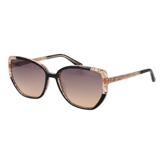 Guess Women’s Sunglasses – Black Cat Eye Frame, Purple Gradient Lenses