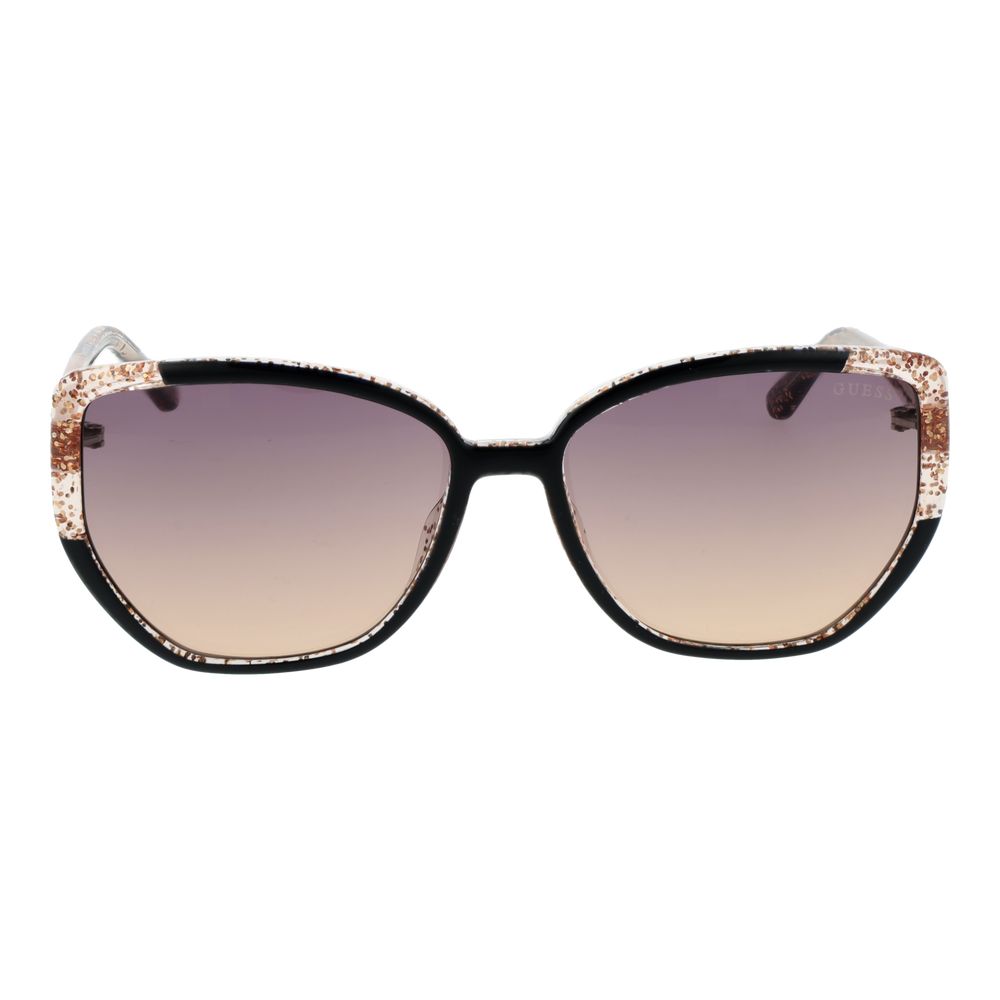 Guess Women’s Sunglasses – Black Cat Eye Frame, Purple Gradient Lenses