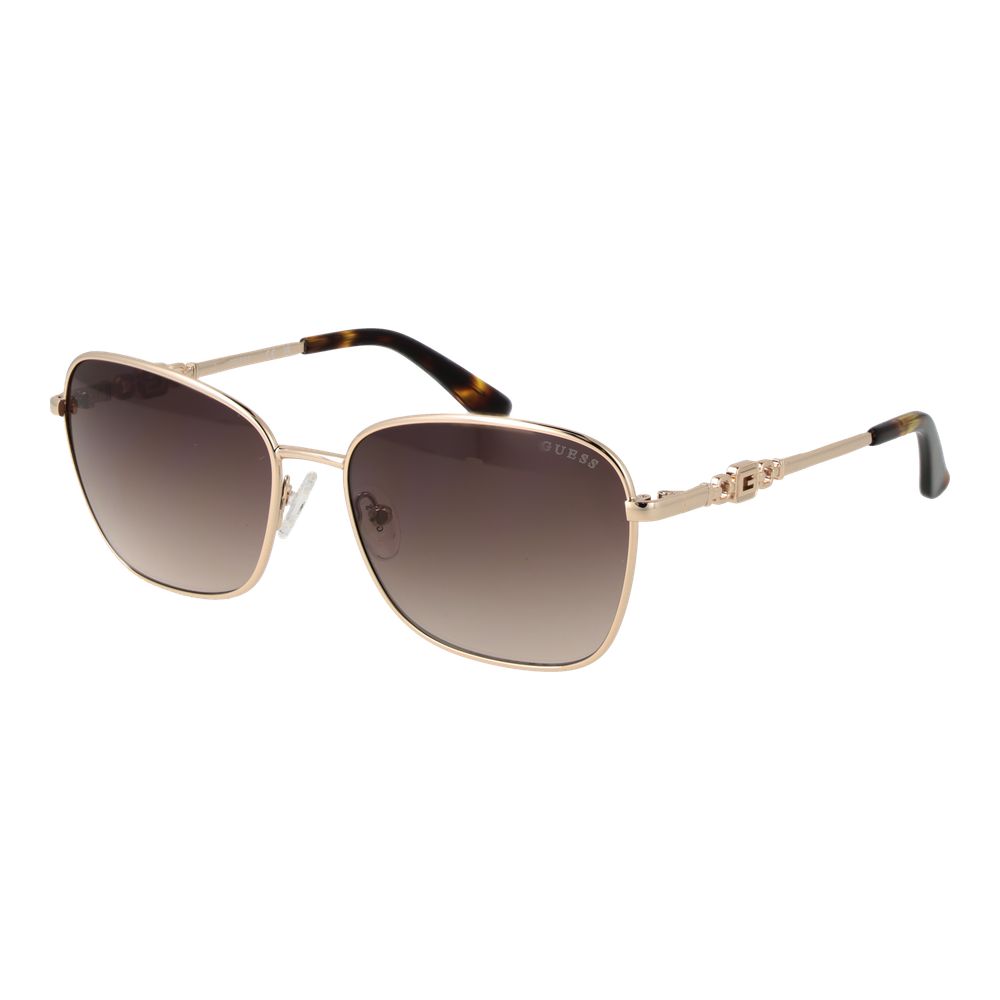 Guess Women’s Sunglasses – Gold Square Frame, Brown Gradient Lenses