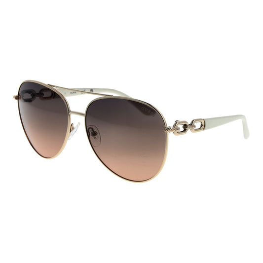 Guess Women’s Sunglasses – Gold Aviator Frame, Grey Gradient Lenses