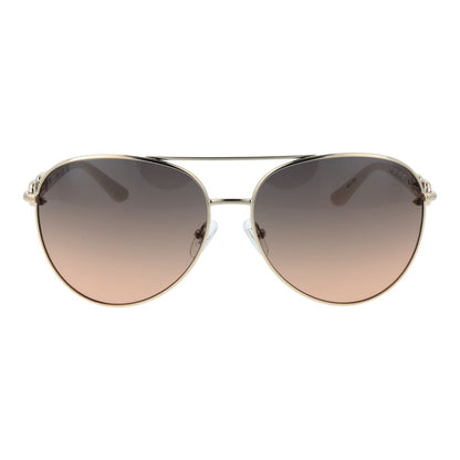 Guess Women’s Sunglasses – Gold Aviator Frame, Grey Gradient Lenses