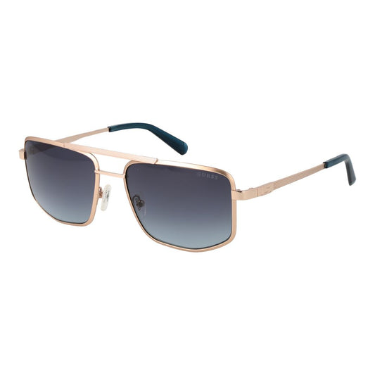 Guess Men’s Sunglasses – Gold Aviator Frame, Grey Gradient Lenses