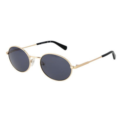 Gant Gold Metal Sunglasses – Unisex Round Frame, Grey Lenses