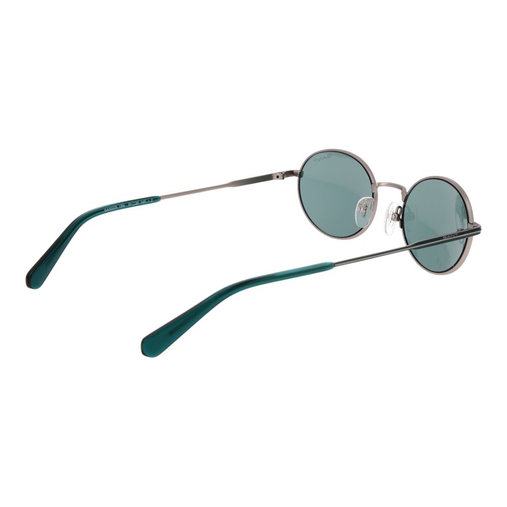Gant Unisex Sunglasses – Gunmetal Full-Rim Frame, Turquoise Lenses