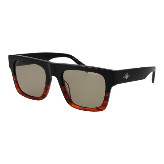 Gant Men’s Sunglasses – Black Square Frame, Green Lenses