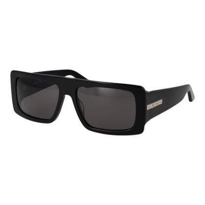 GCDS Unisex Black Acetate Sunglasses – Grey Lenses, Full-Rim Design
